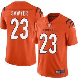 Bengals #23 Corey Sawyer Sewn On Orange Jersey