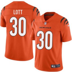 Bengals #30 Anthone Lott Sewn On Orange Jersey