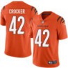 Bengals #42 Chris Crocker Sewn On Orange Jersey