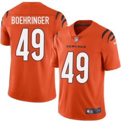 Bengals #49 Moritz Boehringer Sewn On Orange Jersey