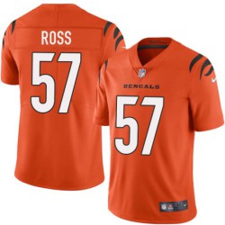 Bengals #57 Adrian Ross Sewn On Orange Jersey