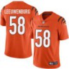 Bengals #58 Jay Leeuwenburg Sewn On Orange Jersey