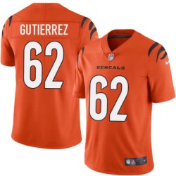 Bengals #62 Brock Gutierrez Sewn On Orange Jersey