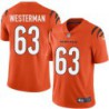 Bengals #63 Christian Westerman Sewn On Orange Jersey