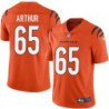 Bengals #65 Mike Arthur Sewn On Orange Jersey