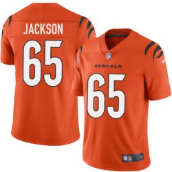 Bengals #65 John Jackson Sewn On Orange Jersey