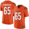 Bengals #65 Bill Kindricks Sewn On Orange Jersey