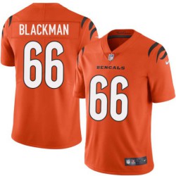 Bengals #66 Ken Blackman Sewn On Orange Jersey